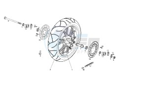 GPR - 50 CC VTHVXA00 2T drawing REAR WHEEL