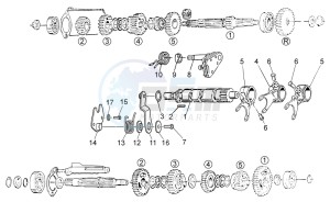 V7 CafÃ¨ 750 drawing Gear box selector