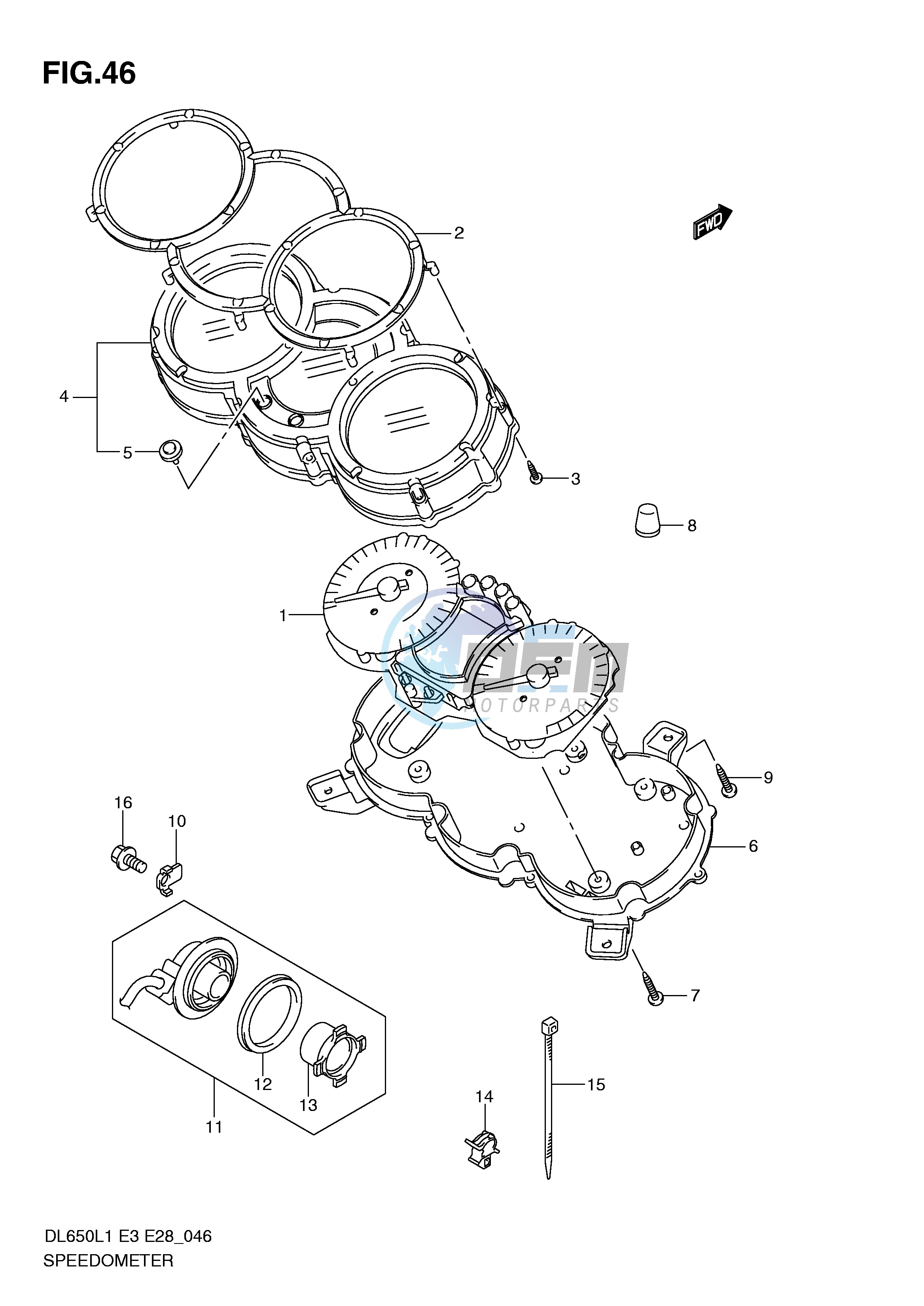 SPEEDOMETER (DL650L1 E33)