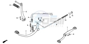 C50 drawing PEDAL/KICK STARTER ARM