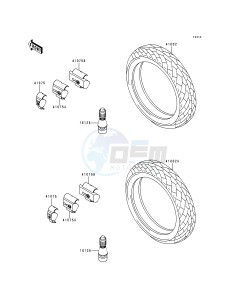 EX 500 D [NINJA 500] (D1-D5) [NINJA 500] drawing TIRES