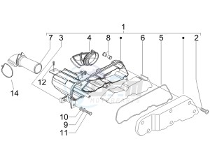 LX 50 2T D drawing Air filter