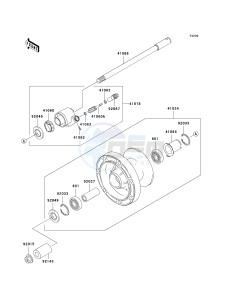 VN 1500 J [VULCAN 1500 DRIFTER] (J1-J2) [VULCAN 1500 DRIFTER] drawing FRONT WHEEL