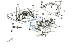 MIO 50 SPORT 25 KMH drawing FUEL TANK - FUEL CUT