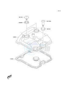 KSF 400 A [FX400] (A6F) A6F drawing CYLINDER HEAD COVER