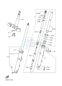 XJR1300C XJR 1300 (2PN4) drawing FRONT FORK