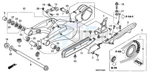 CB1000RC drawing SWINGARM