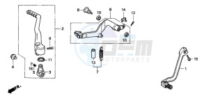 CR500R drawing CHANGE PEDAL/BRAKE PEDAL/ KICK STARTER ARM