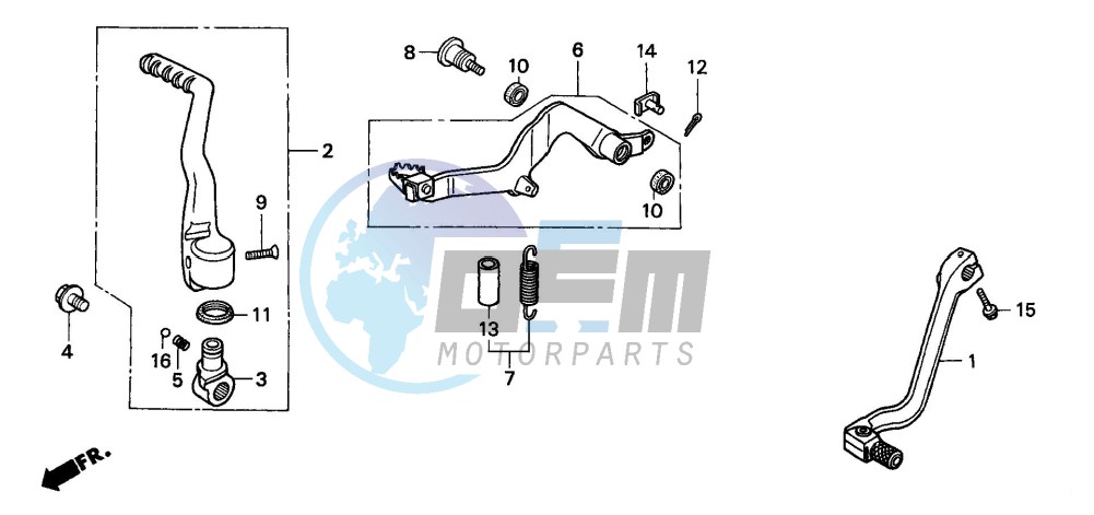 CHANGE PEDAL/BRAKE PEDAL/ KICK STARTER ARM