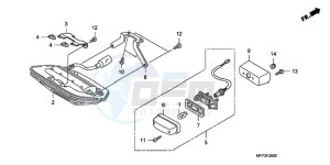 CB1300SA9 France - (F / ABS BCT CMF MME TWO TY2) drawing TAILLIGHT