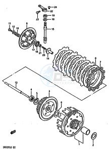 DR125S (F-H-J) drawing CLUTCH