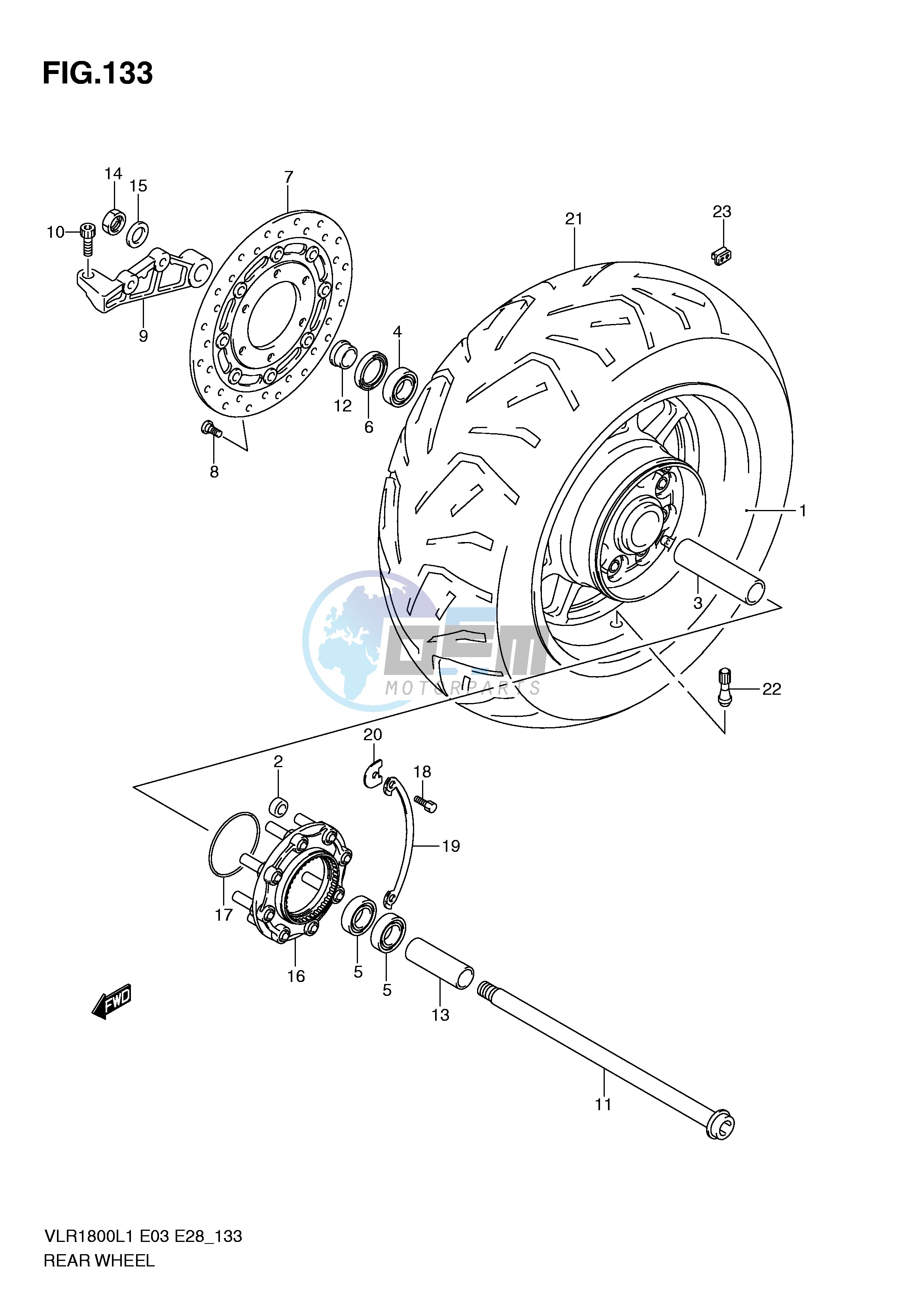 REAR WHEEL (VLR1800TL1 E28)