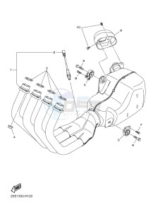 XJ6F 600 DIVERSION F (1CWV 1CWW) drawing EXHAUST