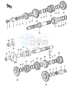 KZ 400 A B (A1-B2) drawing TRANSMISSION