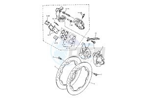 XJ S DIVERSION 900 drawing FRONT BRAKE CALIPER