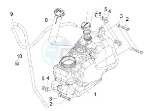 MP3 500 lt Sport business drawing Fuel Tank