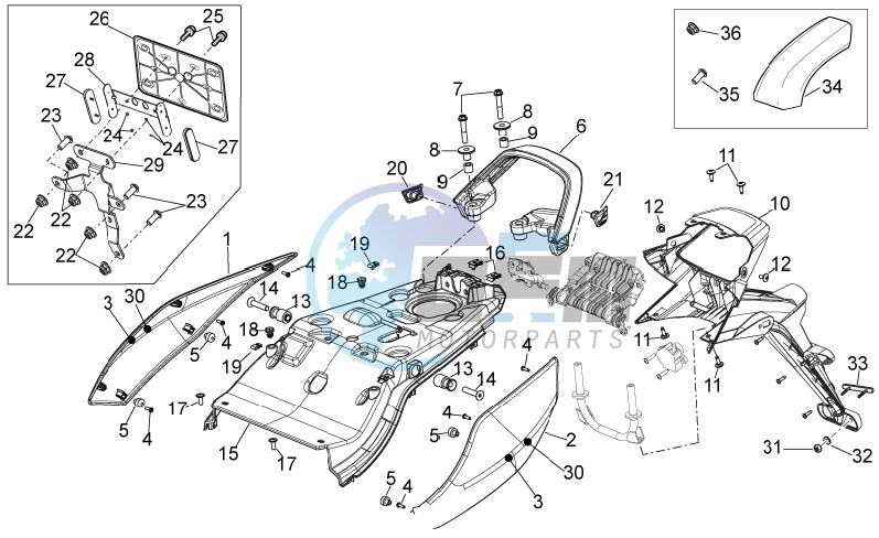 Rear body