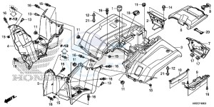 TRX420FA1F TRX420 Europe Direct - (ED) drawing REAR FENDER