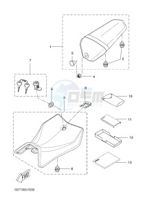 YZF-R125 YZF-R125A R125 (BR62 BR62 BR62 BR62) drawing SEAT