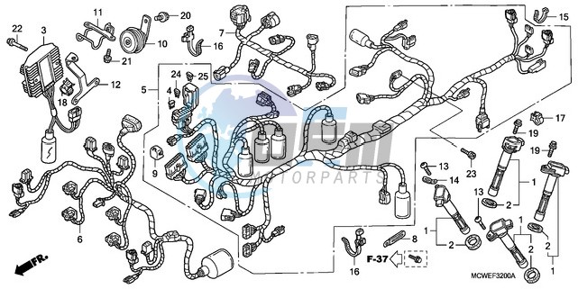 WIRE HARNESS (VFR800)