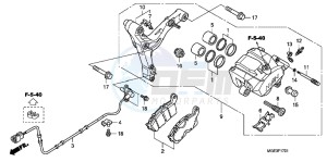 VFR1200FDD VFR1200F Dual Clutch UK - (E) drawing REAR BRAKE CALIPER (VFR1200FD)