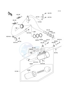 KX 250 R (R6F-R7F) R7F drawing MUFFLER-- S- -