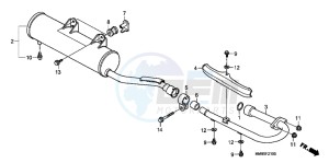 TRX250TEB drawing MUFFLER