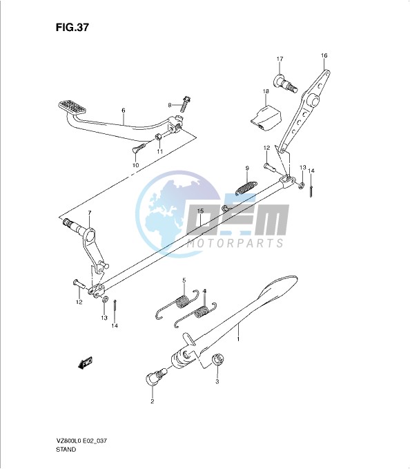 STAND - REAR BRAKE