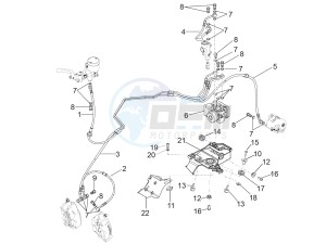 RSV4 1000 RR Racer Pack 2015 drawing ABS brake system