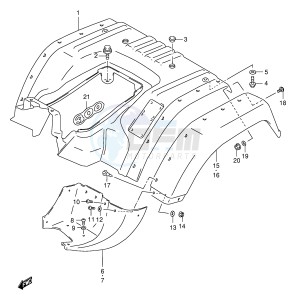 LT-F300 (E24) drawing REAR FENDER