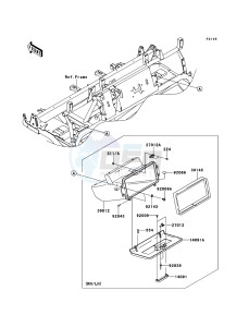 MULE 4010 TRANS 4x4 DIESEL KAF950GCF EU drawing Front Box