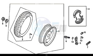 ORBIT III 50 (25 KM/H) (XE05W1-NL) (L8-M0) drawing REAR WHEEL