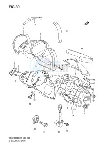 GSX1300BK (E2) drawing SPEEDOMETER