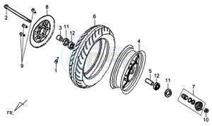 X'PRO 50 (45 KM/H) (AE05W4-FR) (L4-M1) drawing FRONT WHEEL