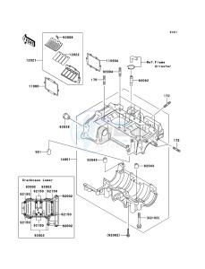 JET SKI 800 SX-R JS800A6F FR drawing Crankcase