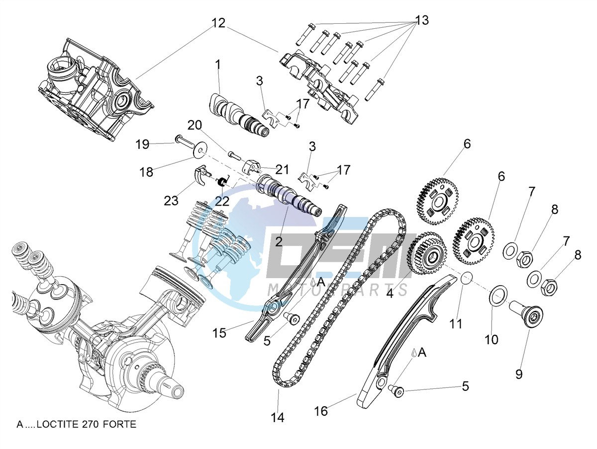 Rear cylinder timing system