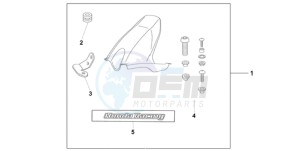 CBR1000RR9 UK - (E / MK) drawing HUGGER CANDY ACHILLES BLACK METALLIC