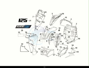 SYMPHONY ST 125 (XL12W1-EU) (E5) (M1) drawing FRONT COVER