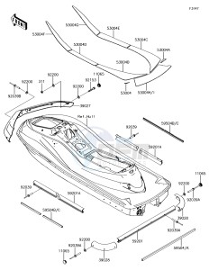 JET SKI ULTRA 310LX JT1500MEF EU drawing Pads