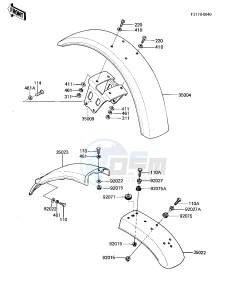 KZ 305 A [CSR] (A1-A2) [CSR] drawing FENDERS