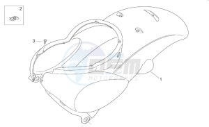 Scarabeo 50 2t (eng. Minarelli) drawing Rear body I - Rear fairing