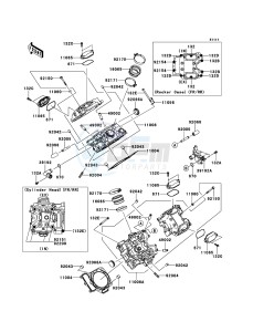 BRUTE FORCE 750 4x4i EPS KVF750GEF EU drawing Cylinder Head