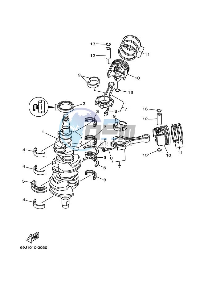 CRANKSHAFT--PISTON