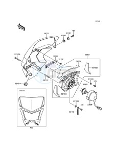 KLX450R KLX450AGF EU drawing Headlight(s)