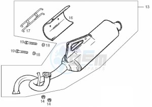 ATLANTIS CITY - 50 cc VTHAL1AE2 Euro 2 2T AC FRA drawing Exhaust unit (Positions)