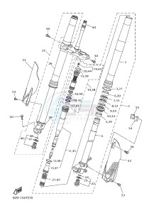 YZ250FX (B297 B298 B299 B299 B29A) drawing FRONT FORK