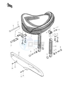 KZ 1000 C [POLICE 1000] (C2-C4) [POLICE 1000] drawing SEAT_CHAIN COVER -- 79-81 C2_C3_C4- -