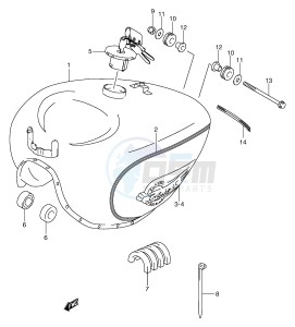 VL125 (E2) drawing FUEL TANK (MODEL Y K1)