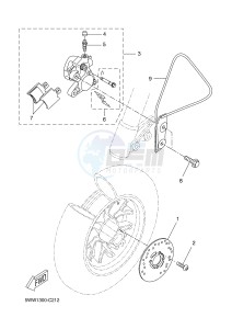 CW50N BW'S NAKED (2B7P 2B7P 2B7P) drawing FRONT BRAKE CALIPER