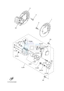 YFM450FWA YFM450DE GRIZZLY 450 IRS (1CUL 1CUM 1CUN) drawing FRONT BRAKE CALIPER